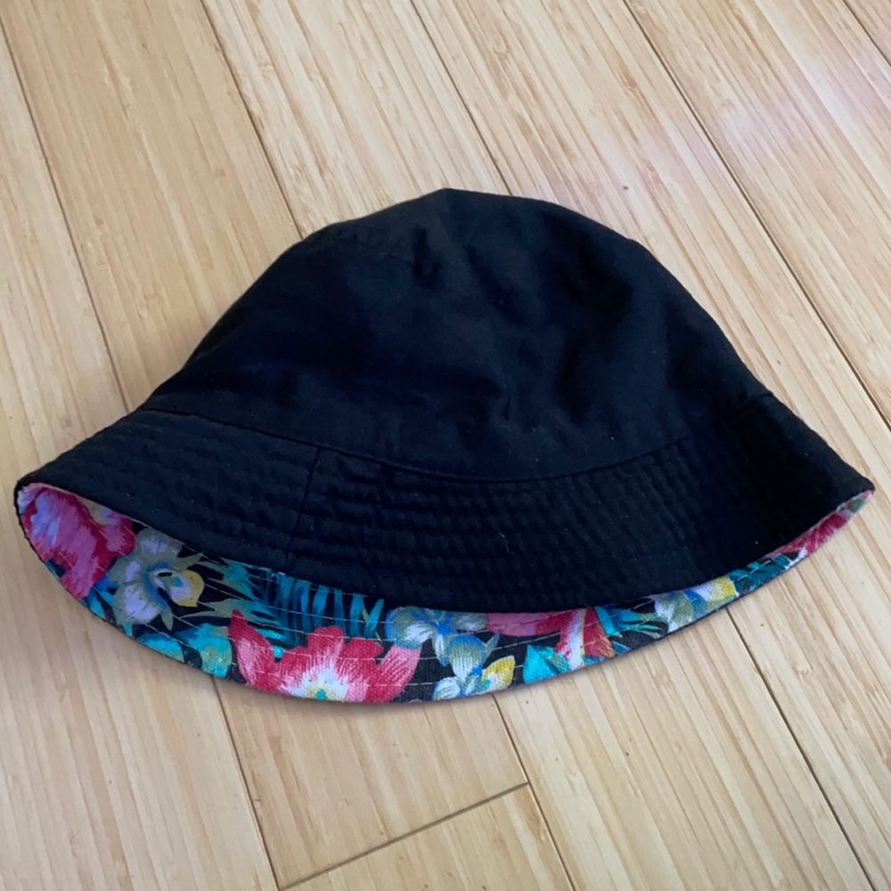 Tropical, black, 2 way, bucket hat